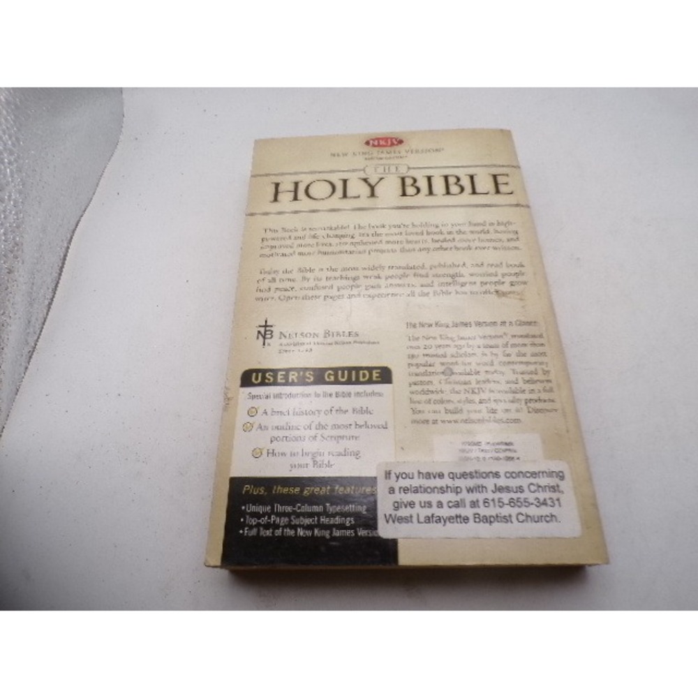 NKJV Holy Bible Nelson Bibles New King James Version Paperback Blue User‎ Guide - Picture 2 of 3
